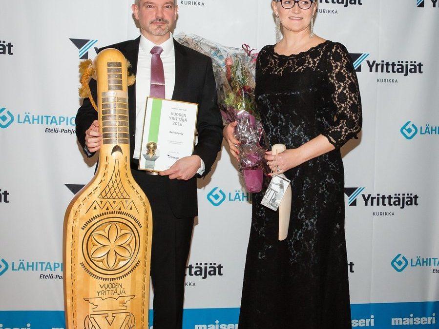 Relicomp Oy palkittiin Kurikan Yrittäjien yrittäjäjuhlassa 19.11.2016 vuoden 2016 kurikkalaisena yrityksenä